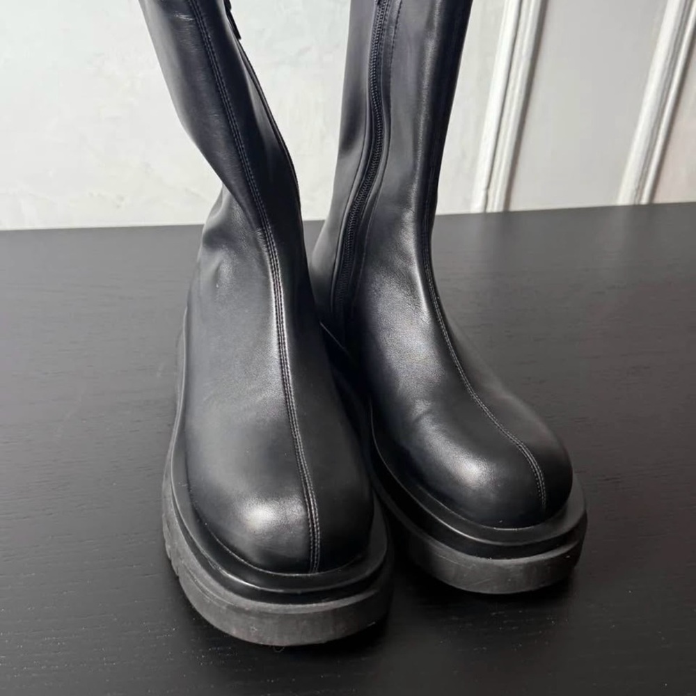Jeffrey Campbell Black Heeled Boots tanked